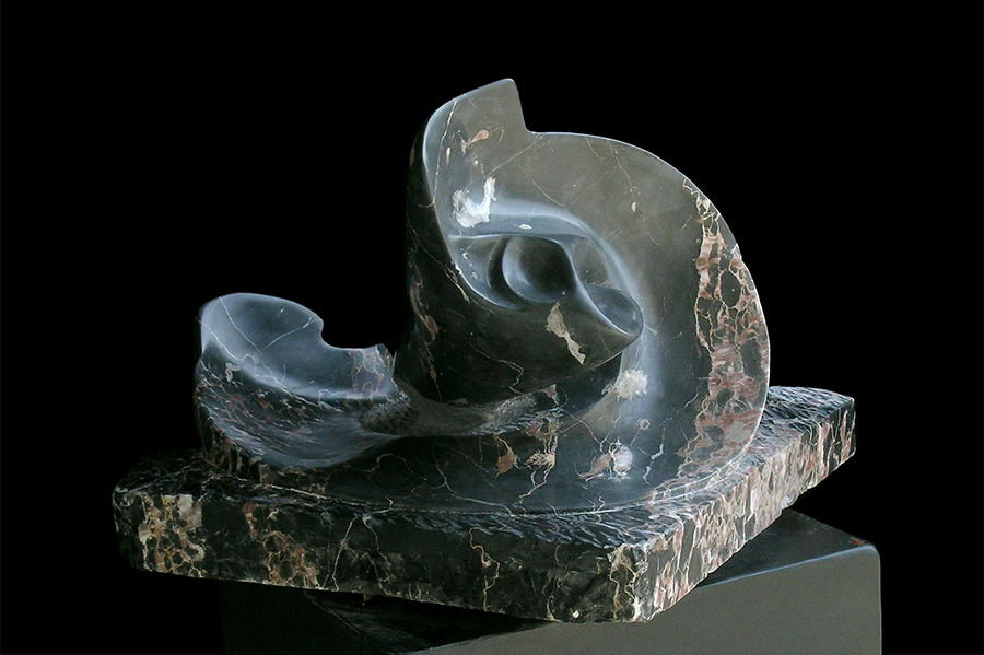 Jania Ashby marble sculpture, Chaos In Color